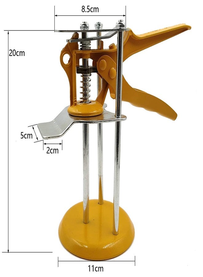 NIKTION Tile Lifting Adjuster Positioner Leveler Non-Magnetic Precision Level,Wall Tile Leveling Lifter Top Height Metal PP Yellow,Wall Leveling System Ceramic Tile Locator Tools for Floor - Image 2